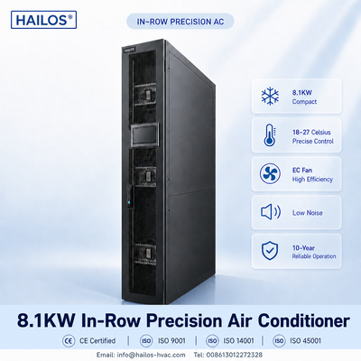 8.1kW Compact In Row Precision Air Conditioner Plug and Play Edge Cabinet Cooling